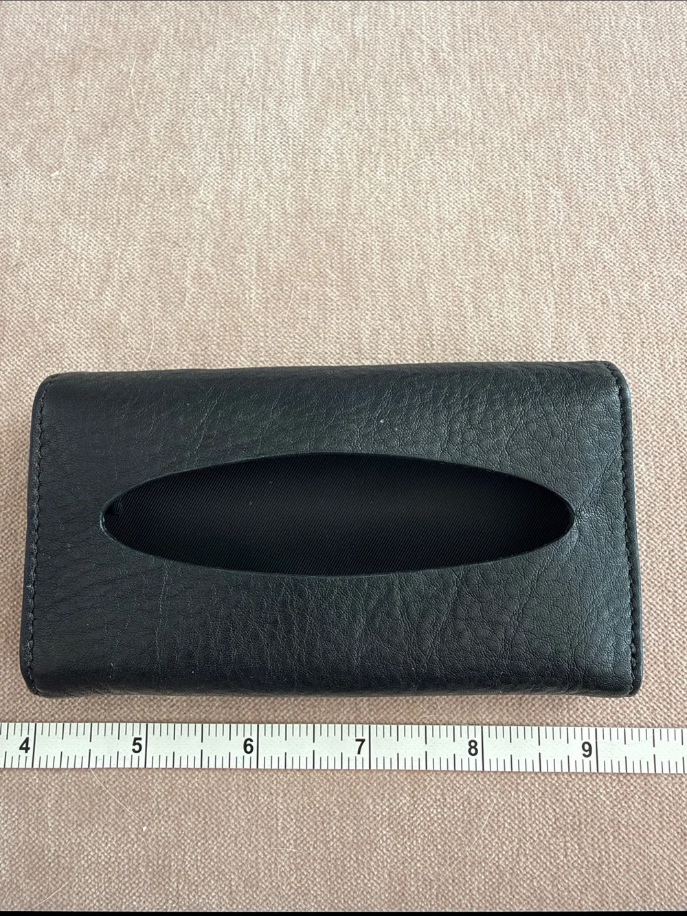 Leatherology Black Leather Tissue Holder